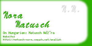 nora matusch business card